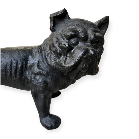 VINTAGE CAST IRON METAL ENGLISH BULL DOG DOOR STOP - Picture 6 of 11